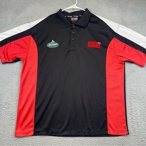 Dale Earnhardt Jr Polo Shirt Mens XL Black Hendrick 88 Amp National Guard NASCAR